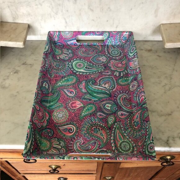SIMPLY SOUTHERN Paisley Melamine Serving Tray - Picture 7 of 14